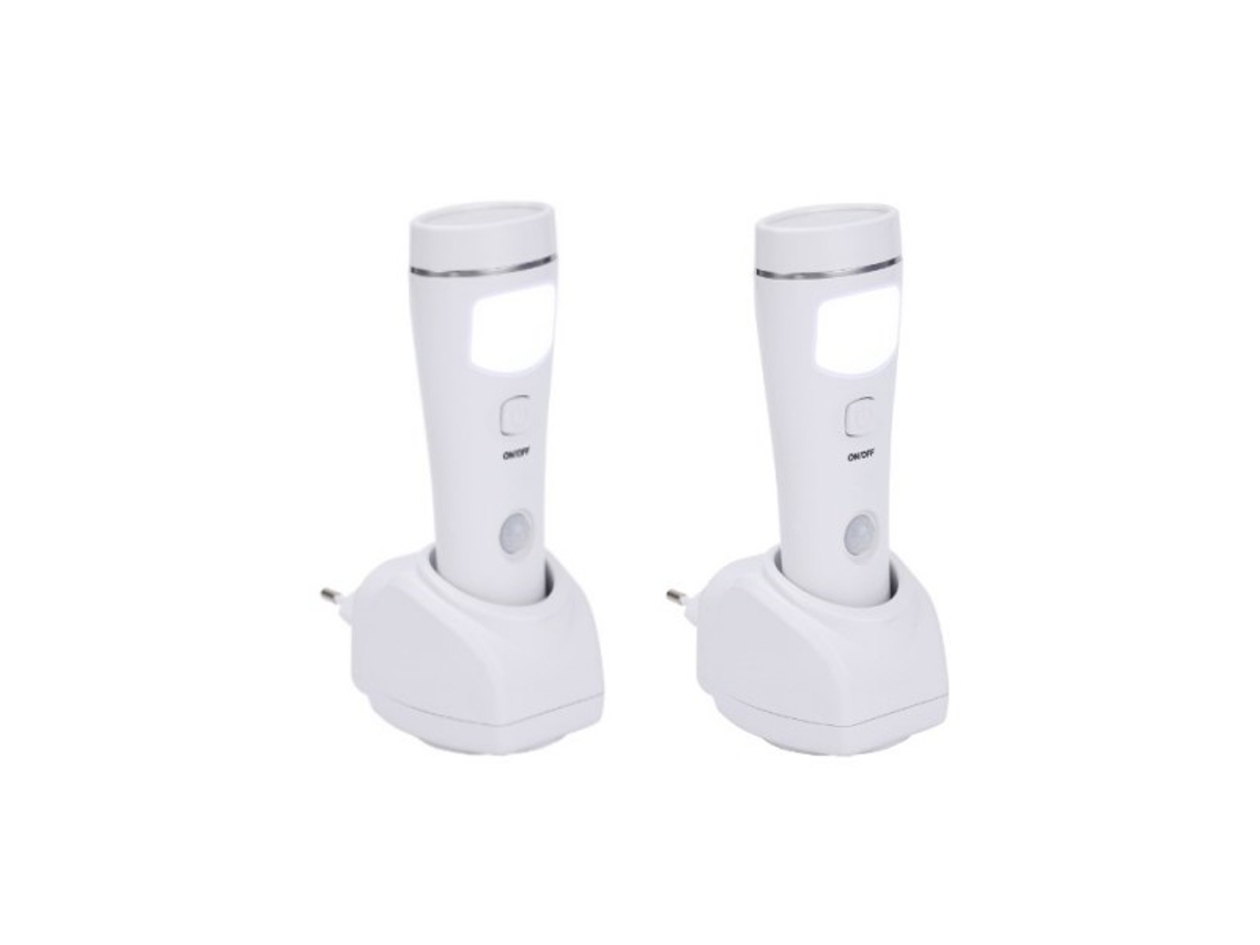 2 Unidades de Lanterna Led com Sensor Branco