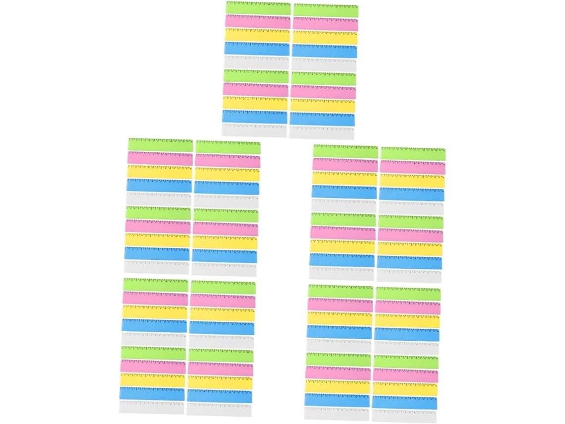 Régua Colorida Tofficu Série 5, Régua De Plástico Reutilizável Para
