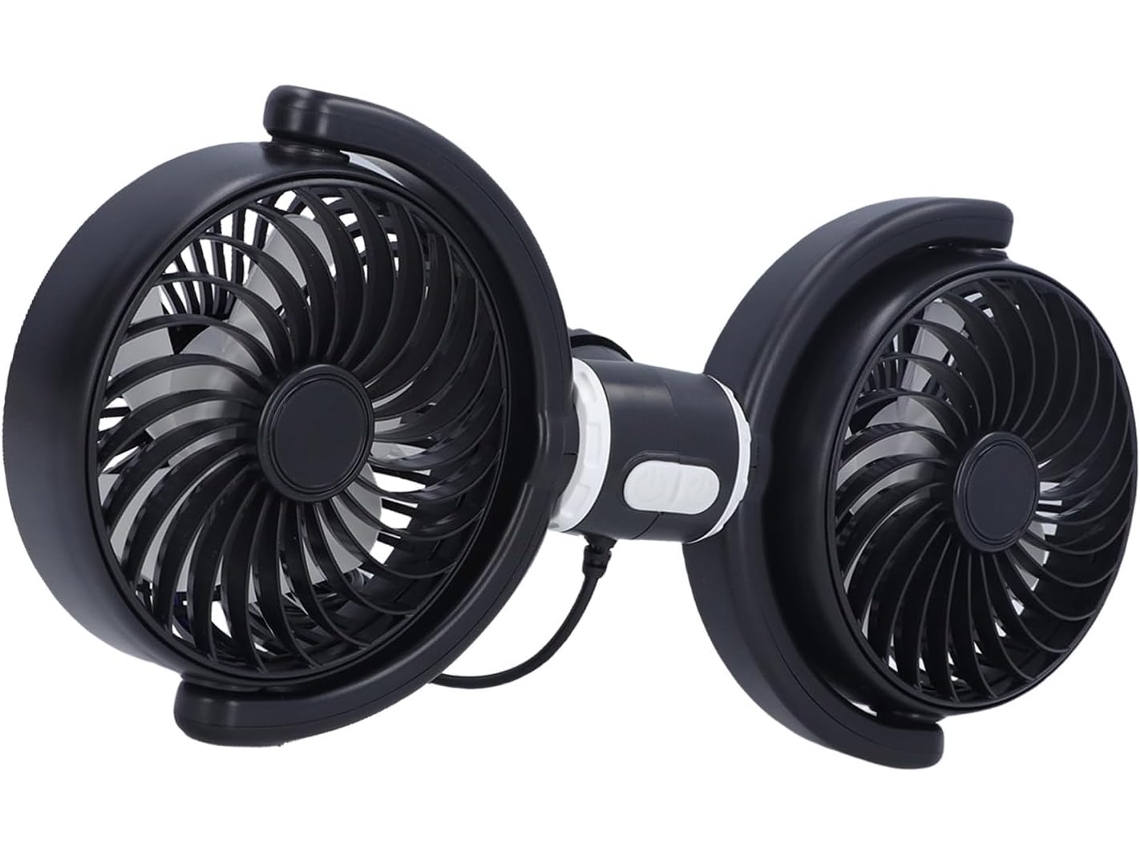 Ventilador Veicular Usb Chrees Com Duas Cabeças, Resfriador Silencioso Para Veículos Com Fluxo De Ar Potente Viagens No
