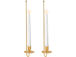 Elegantes Castiçais De Metal Para Lareira E Apliques De Parede Com 2 Lâmpadas.