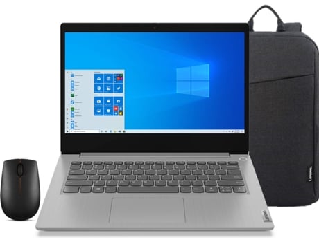 Pack LENOVO IdeaPad 3 14IML-762 (Portátil + Mochila B210 Preto + Rato Wireless 300) — Windows 10 Home