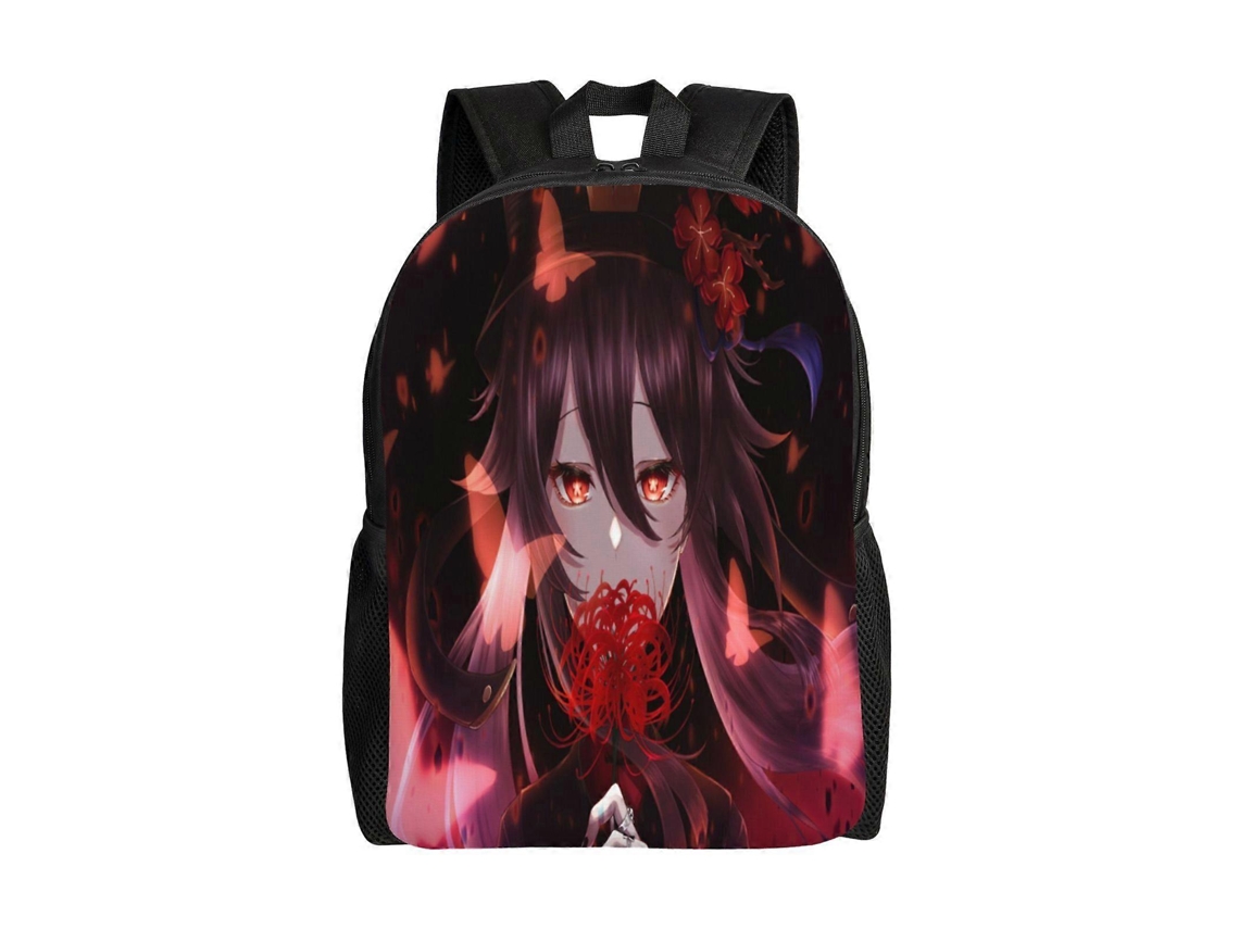 Mochila Genshin Impact F241 Para Estudantes, Resistente E Leve, Impermeável E Com Alça De Ombro Respirável.