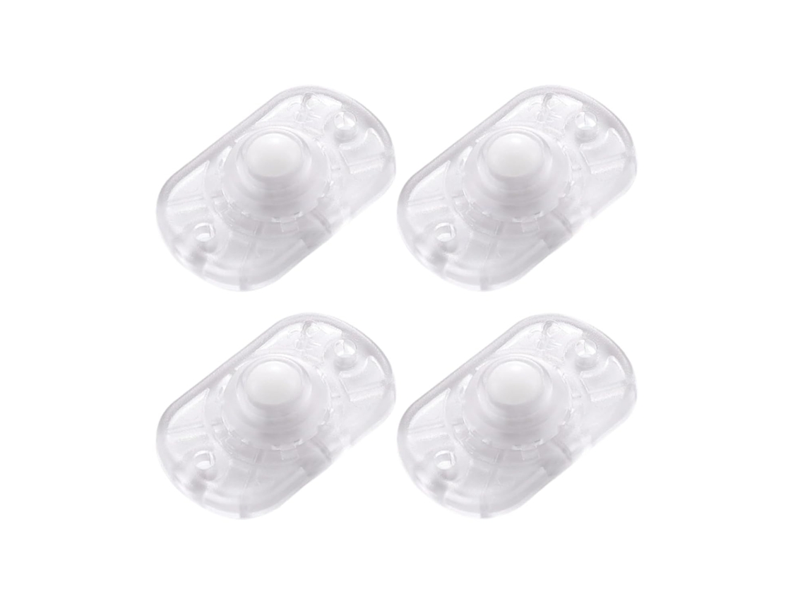 Conjunto De 4 Rodízios Silenciosos Para Movimentação Móveis, Resistentes, Em Abs Com Base Aço Inoxidável, Ideais Para