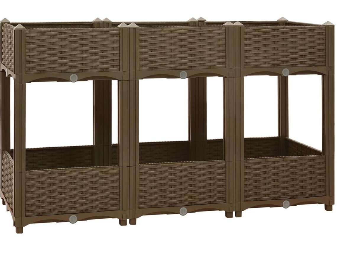 Raised Bed, Raised Beds Vidaxl Marrom Polipropileno (120 X 40 X 71 Cm)