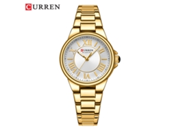 Relógio Feminino MDUG de moda, pulseira de Aço, numerais Romanos simples