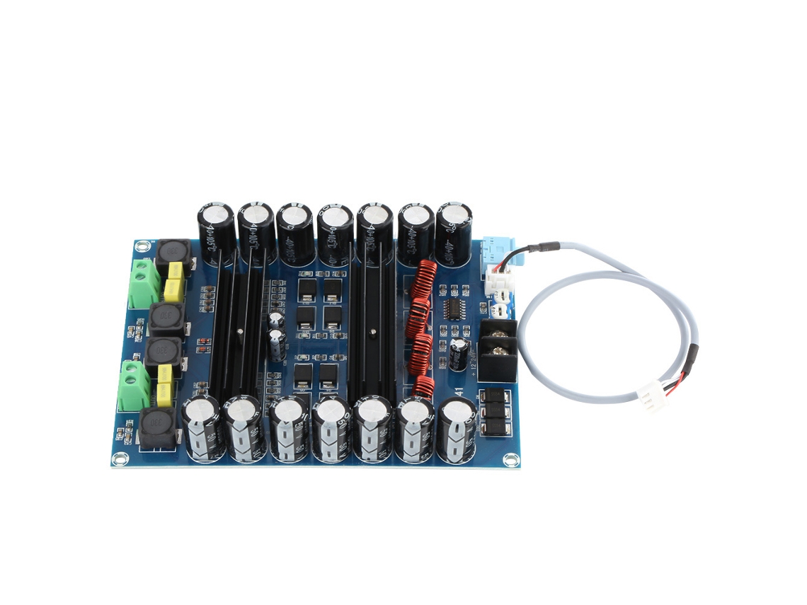 Placa Amplificador Digital Tpa3116d2 2 Canais 2x150w Dc 12v 24v Boost Áudio Estéreo