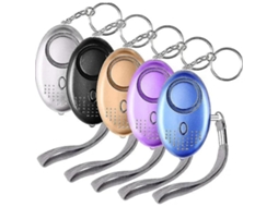 Kit 5 Alarmes Pessoais 140db Luz Led Chaveiro