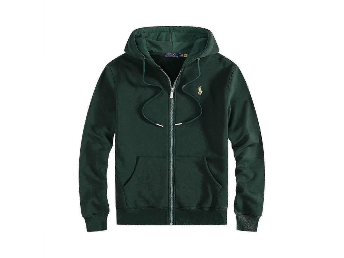 Jaqueta De Moletom Esportiva Com Capuz, Zíper, Algodão 96%+, Plus Size, Cores Variadas Para Adultos Masculinos Suéter Verde Escuro