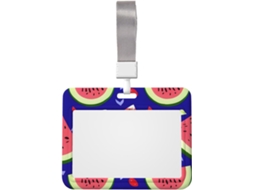 Porta Crachá de Frutas em Formato Melancia com Cordão, Porta Crachá Plástico Vertical Impermeável, Porta Crachá