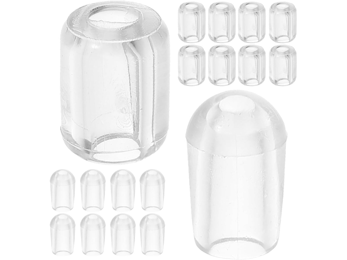 Protetores De Extremidade Healvian Para Cabides, 40 Peças 20 Tampas Transparentes De Pvc 4mm, 20 Clipes De 5mm