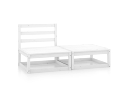 Garden Lounge Set, Garden Lounge Sets Vidaxl Branco Madeira De Pinho (n/a)