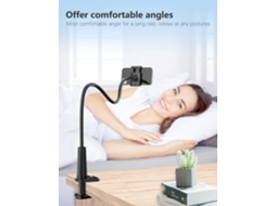Lurelia Suporte Flexível Para Telemóvel 13 Mm 55 Cm 75 Mm 3 Polegadas Pescoço De Ganso Rotação 360° Braçadeira