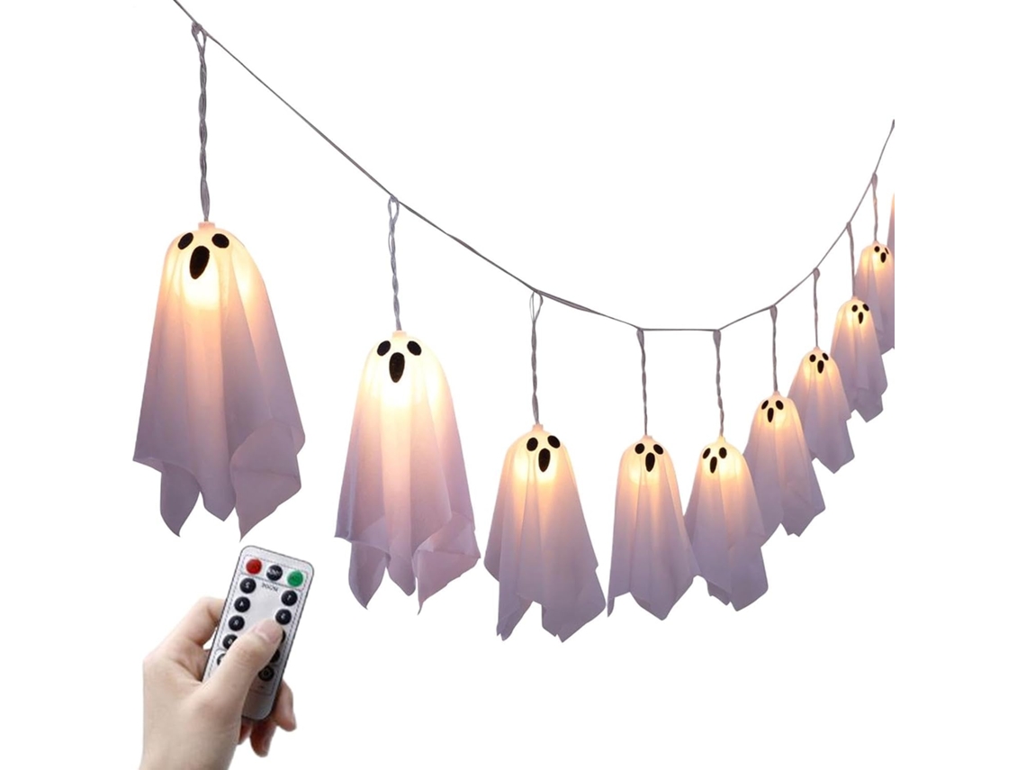 Iluminação Ambiente Fantasmagórica De Halloween Para Interiores Com 8