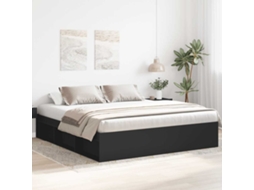 Vidaxl Estrutura De Cama Super King Size 180x200 Cm Preto