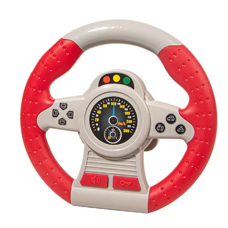 Volante Brinquedo EIFSON com Base para Simulação de Condução (vermelho)
