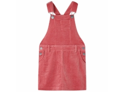 Vestido Com Peitilho Para Criança Bombazina Rosa 116