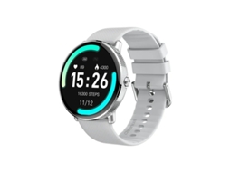 Smartwatch S61 com tela AMOLED de 1,43 polegadas, Bluetooth e chamadas para Android e iOS, cinza.