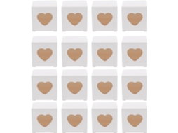 Caixa De Doces Em Formato Coração, Feita De Papel Branco Com Janela Transparente, Dobrável E Elegante, Ideal Para
