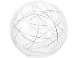 Globo de Vidro Transparente com Fio de Alumínio Prateado, 130 Mm de Diâmetro, para Luminária Pendente. SFUSHOS