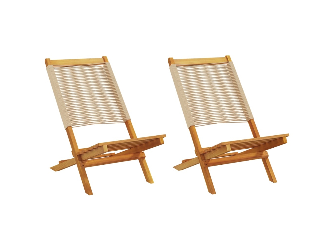 Garden Chair, Garden Chairs Vidaxl Bege Madeira De Acácia (n/a)