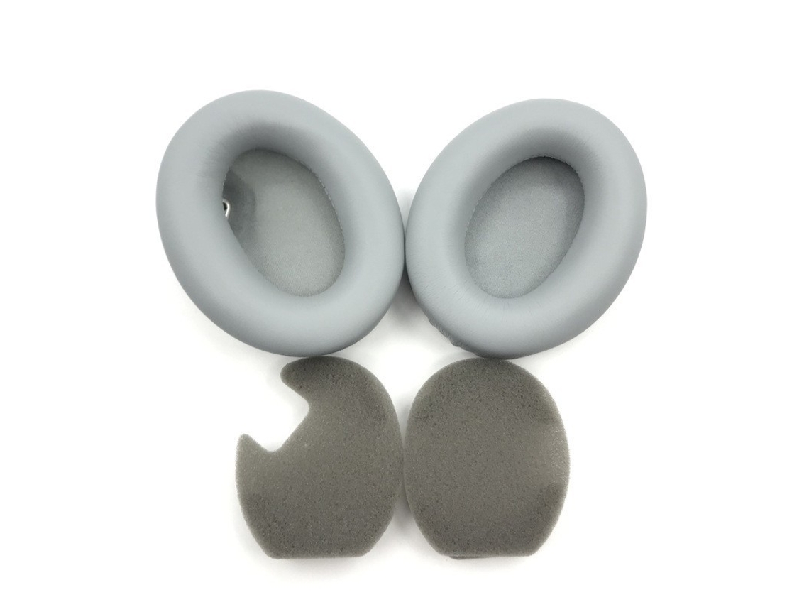 Dois Fones De Ouvido Em Couro Proteico Cinza Para Sony Wh 2000xm4 Yunzii (com Almofadas De Algodão)