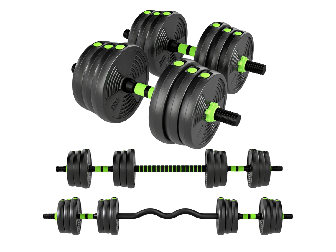 Conjunto de Halteres Ajustável 25 Kg (barras, Treino de Força)