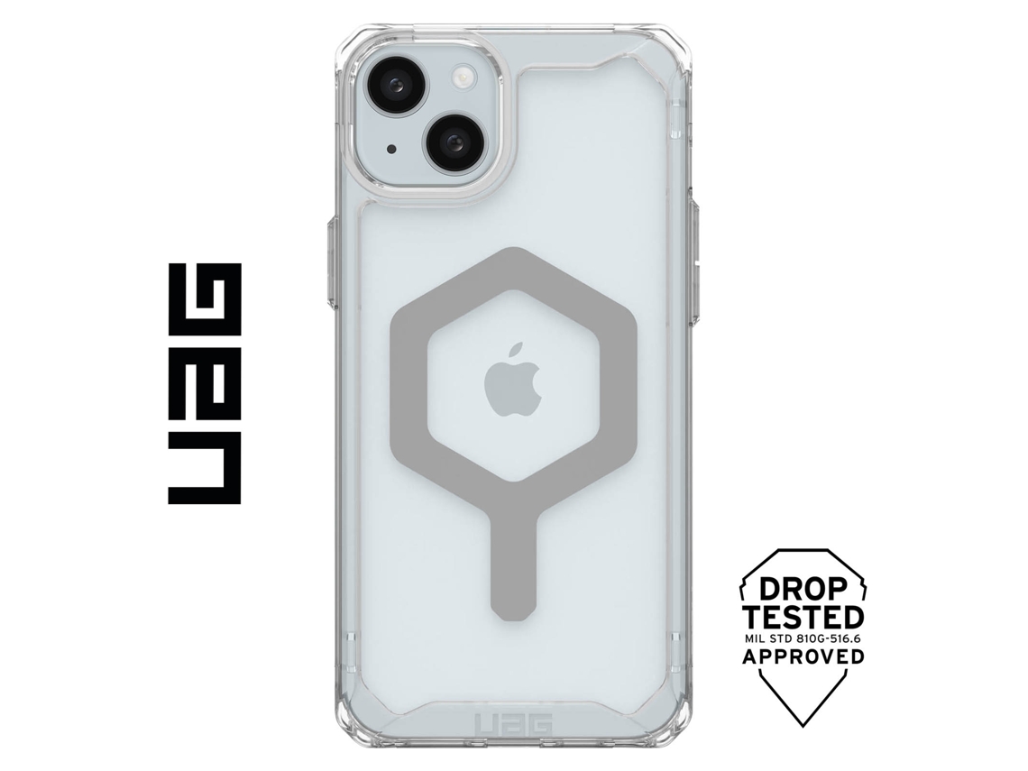 Capa para iPhone 15 Plus UAG Acrílico Anti-Choque Prateado