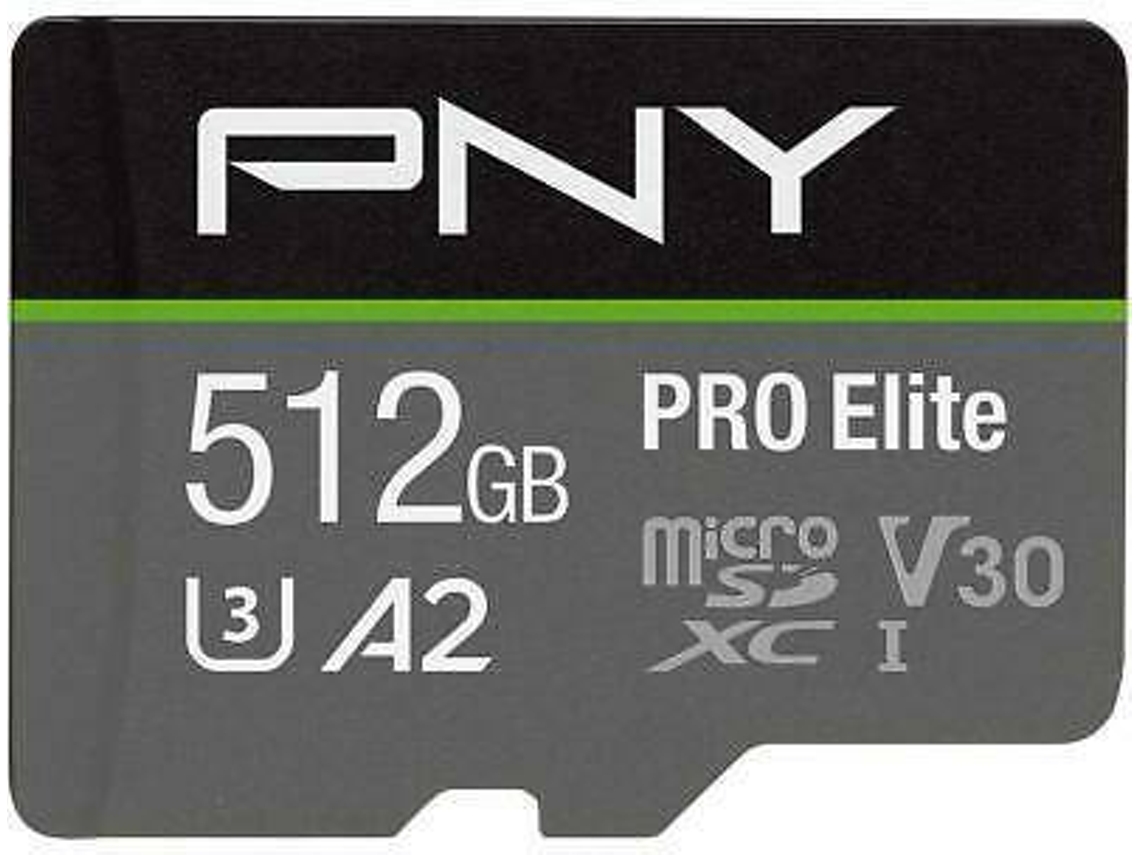 Cartão de Memória Micro SDXC PNY Pro Elite (512 GB - 100MB/s)