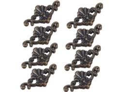 Conjunto De 8-protetores Canto Para Móveis, Design Retrô Em Bronze Antigo, Capa Decorativa Durável Para Proteção De