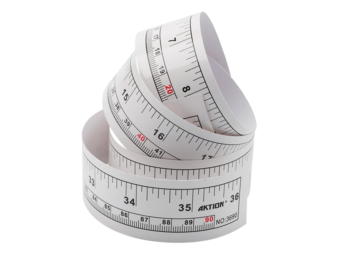 Lurelia Fita Métrica Flexível Adesiva Resistente 90cm 90 Cm Acrílico Para Costura E Artesanato