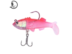Lead-encased Soft Bait Lure (attracts Fish, Easy To Hook) 5-pack 6cm/8g Style B