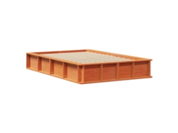 Conjunto 1 Estrutura Da Cama Vidaxl Castanho Madeira De Pinho Maciça (120 X 200 Cm)