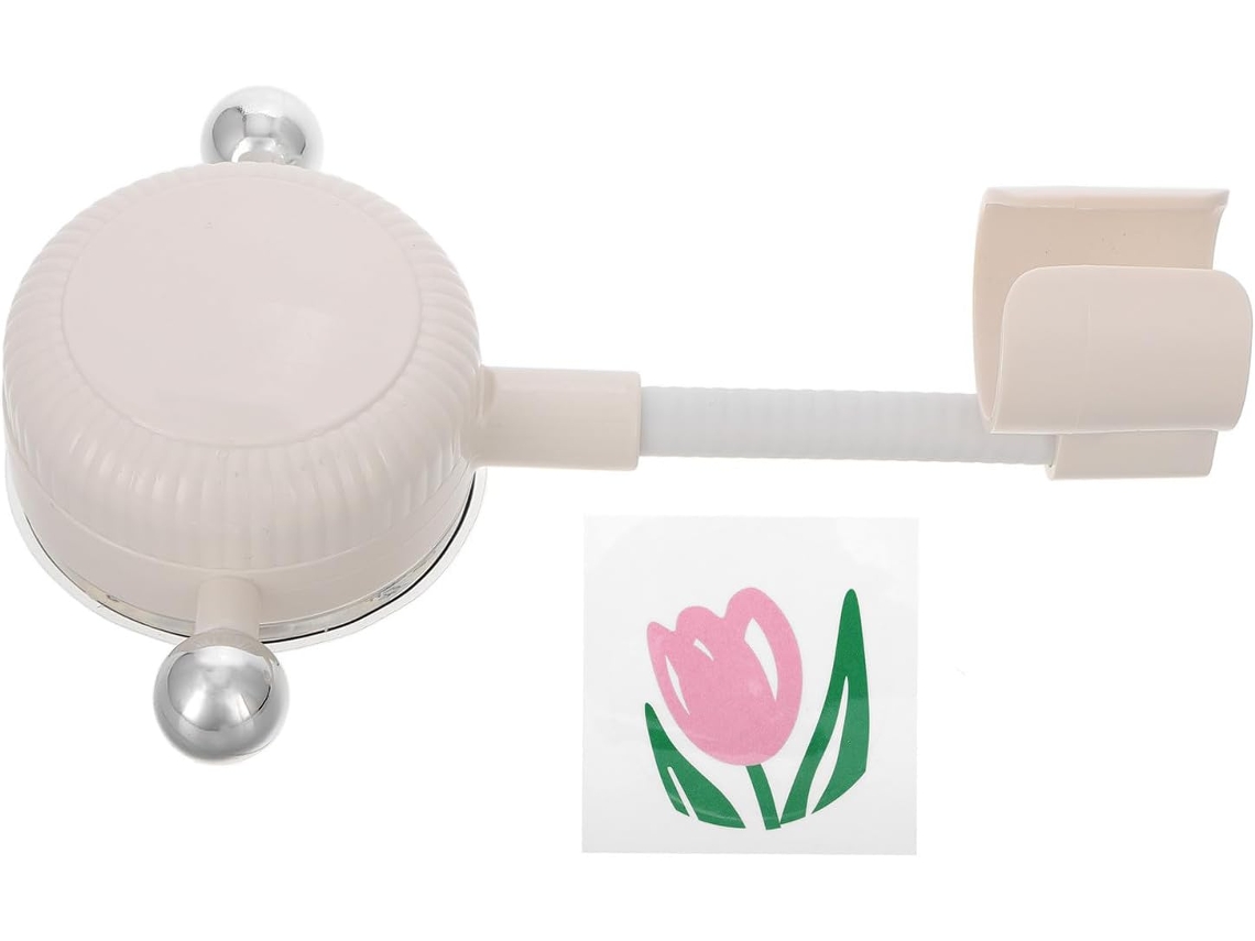 Suporte Para Chuveiro, Compatível Com Copo Ajustável Em Abs Branco, Sem Necessidade De Furar, Ideal Para Banheiros