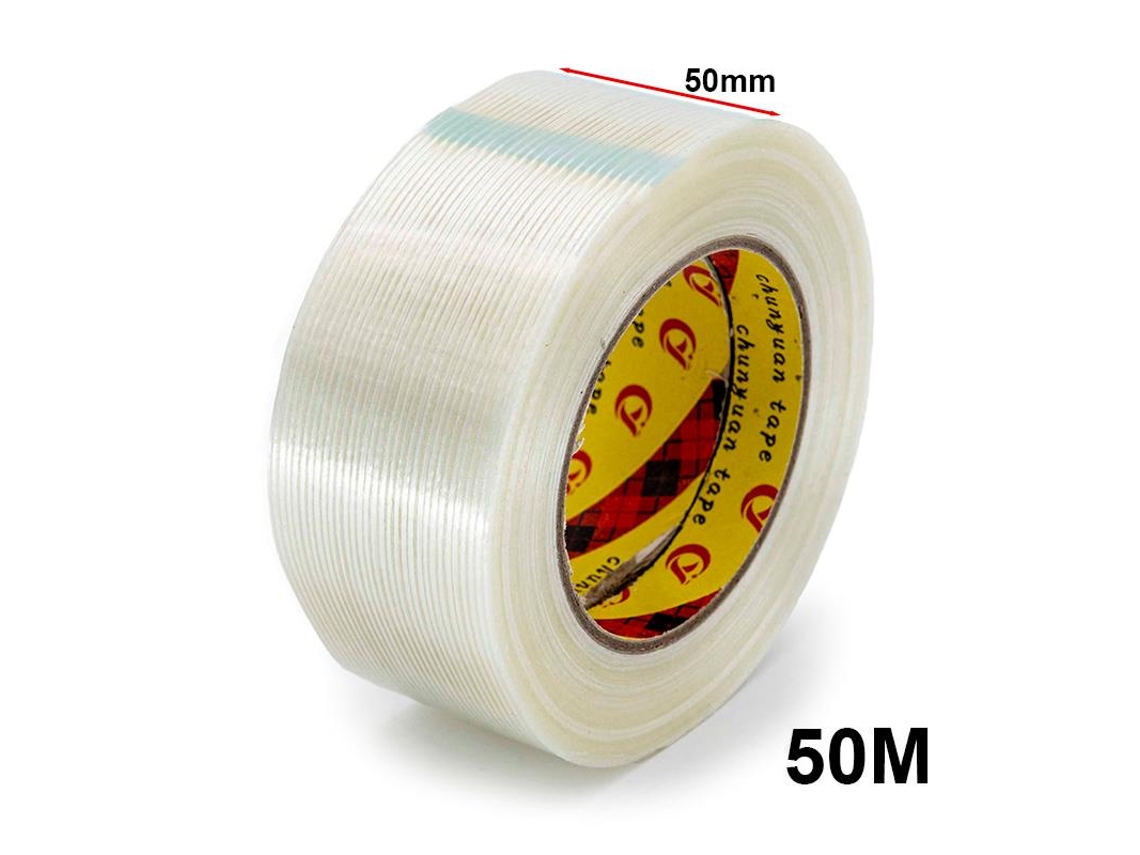 Fita Adesiva De Fibra De Vidro 50m - 50mm