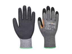 Luva De Polegar Reforçada Com Látex Grip 10 - Pacote De 12 Cinza E Preto / Xxl