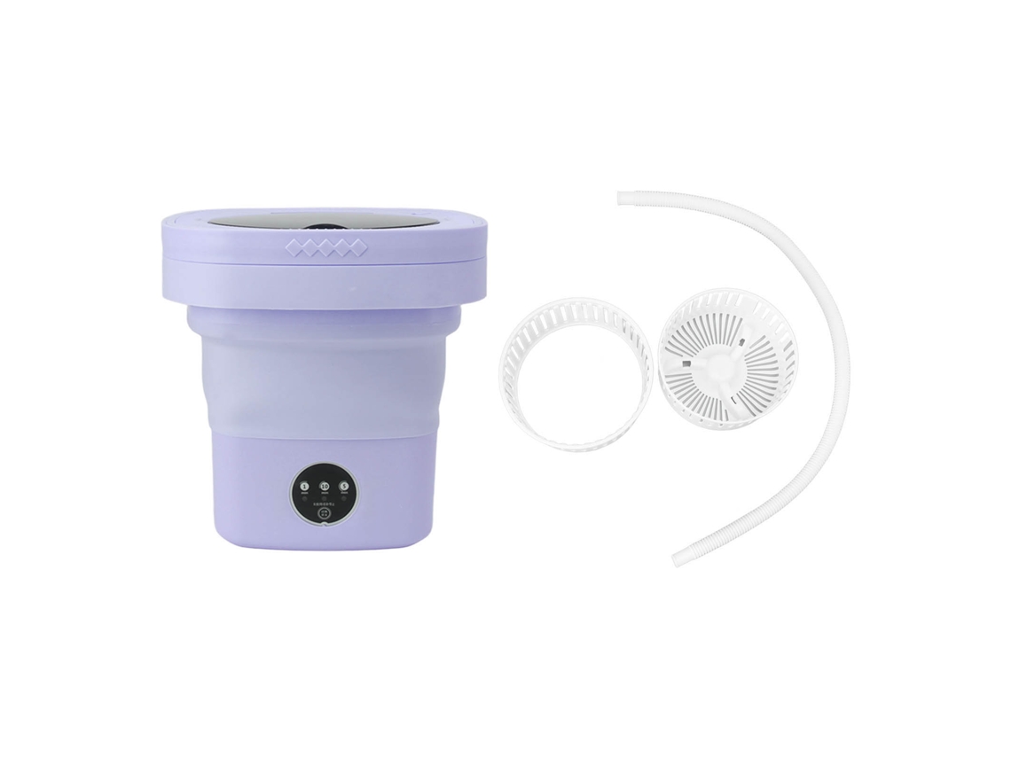 Máquina de Lavar Portátil Plegável Mini 6.5l Automática Secagem Suave 100 240v Roxa Plug Au | S/MARCA