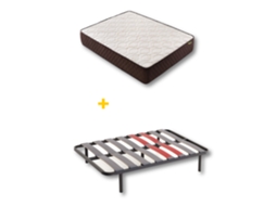 Pack Colchão e Sommier com estrado de ripas e pés 190x200