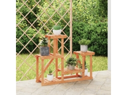 Vidaxl Suporte De Plantas 90x25x73,5 Cm Madeira De Abeto Maciça