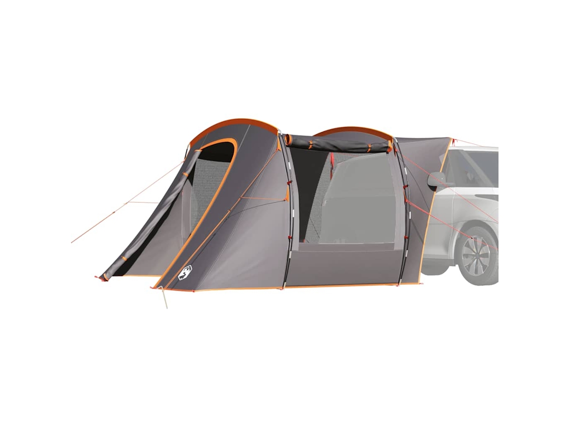 Vidaxl Tenda De Carro Impermeável Cinzento E Laranja