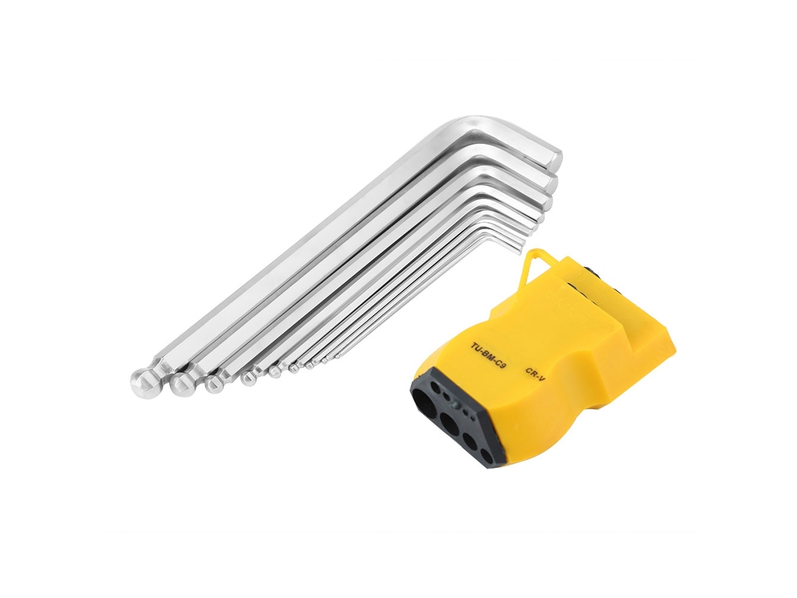 Kit Profissional Chave De Boca Hexagonal Com Cabeça Esférica Estendida 9pcs Para Reparos
