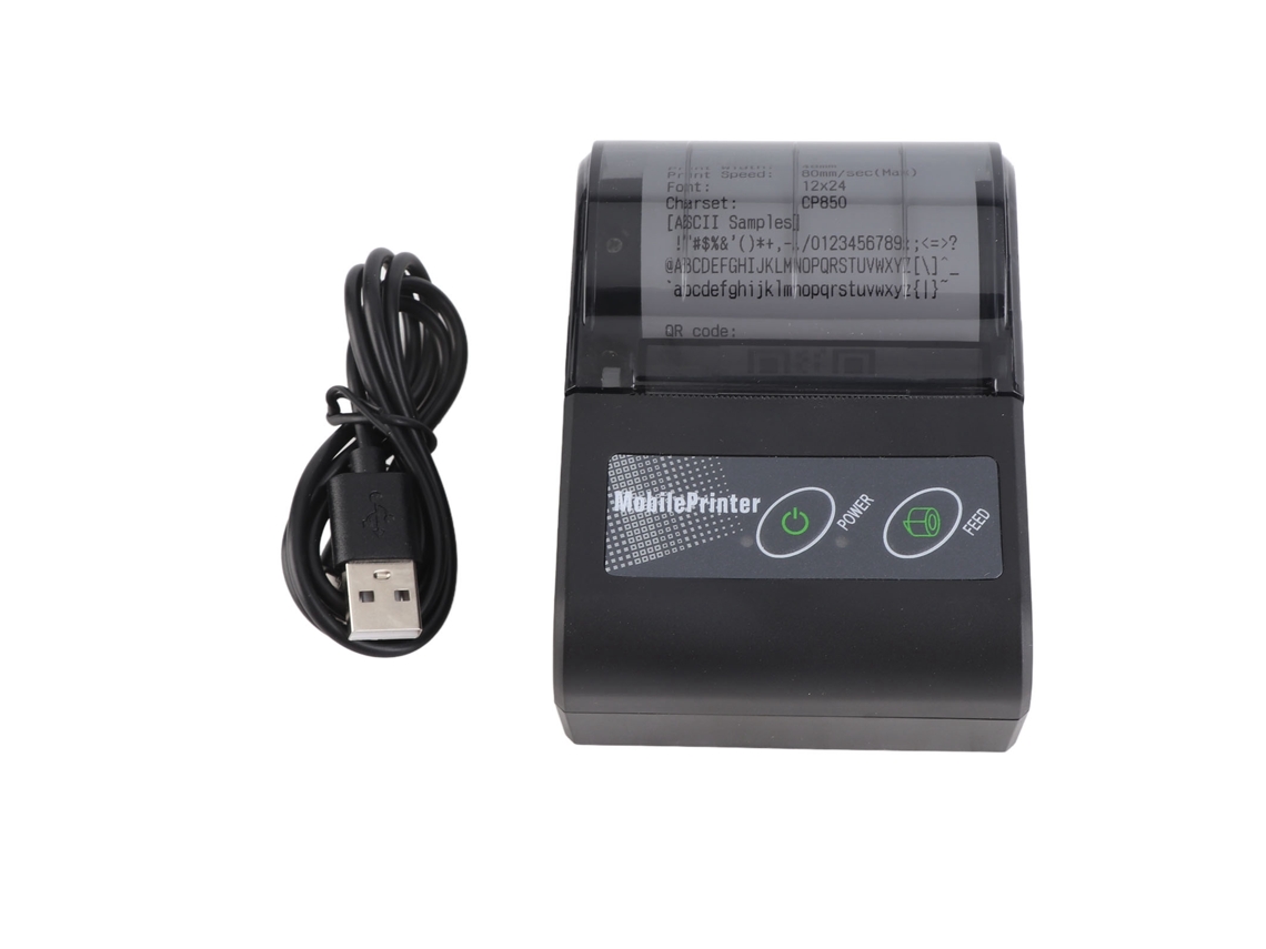 Primerox impressora de Recibos Bluetooth Portátil Térmica Mini com Modo de Sono Automático para Restaurante Varejo