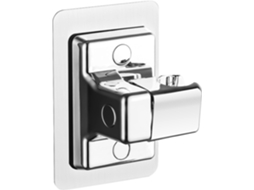 Lurelia Suporte Adesivo Para Chuveiro Abs Cromado 12 Cm 1 Unidade Rotação 360º Ajustável Universal Autoadesivo