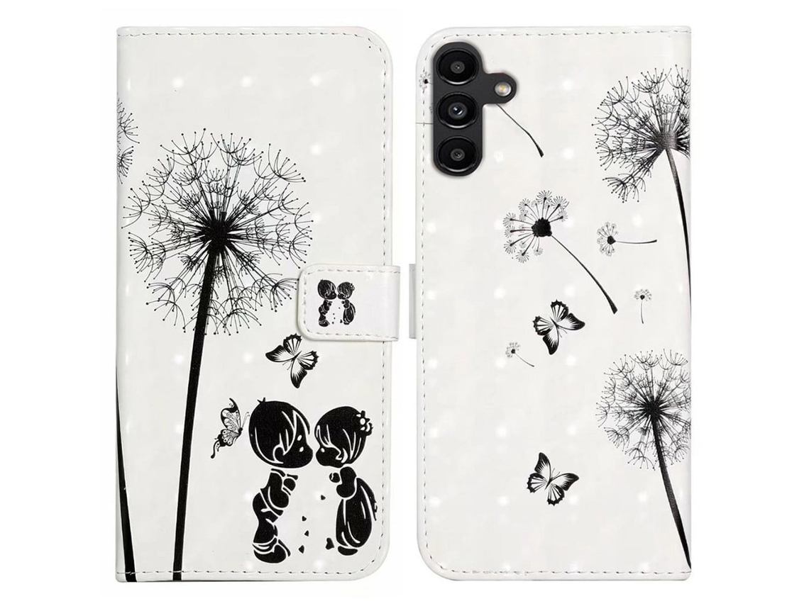 Capa Para Samsung Galaxy S24 Fe Em Couro Com Estampa 3d E Porta-cartão, Infantil, Juvenil E Com Estampa De Dente-de-leão