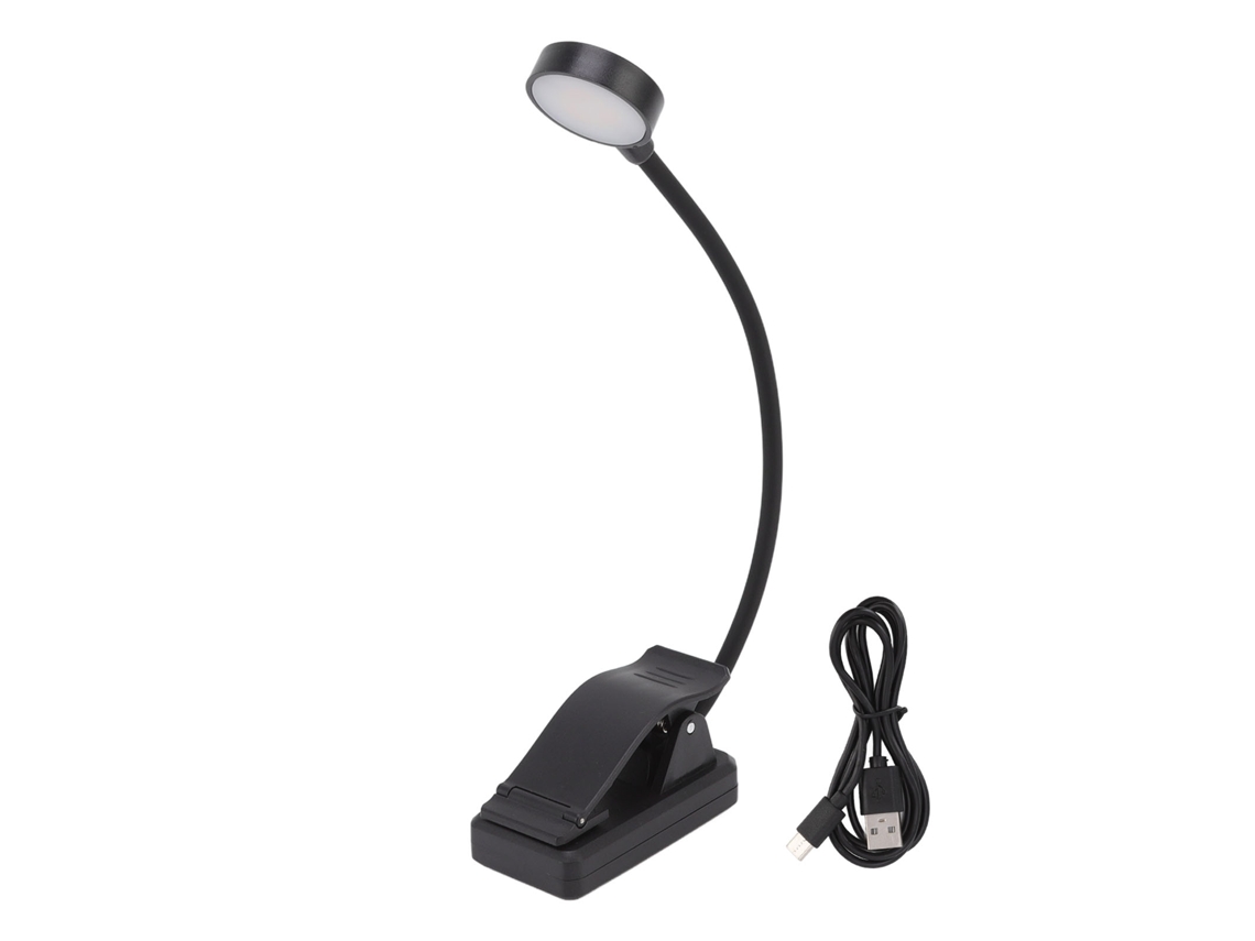 Lâmpada de Livro Clip On USB Recarregável LED com 9 Luzes 12 Ajustável para Leitura | S/MARCA