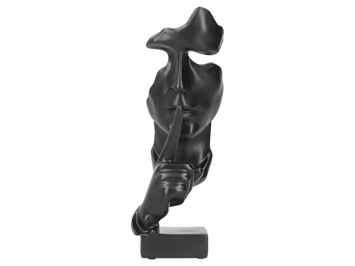 Laxiscreed Estátua De Arte Em Resina Face Sculpture Para Decoração De Casa E Escritório Preto