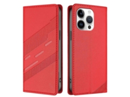 Capa De Couro Com Suporte E Estampa Estilo Punk Para Iphone 13 Pro De 6,1 Polegadas