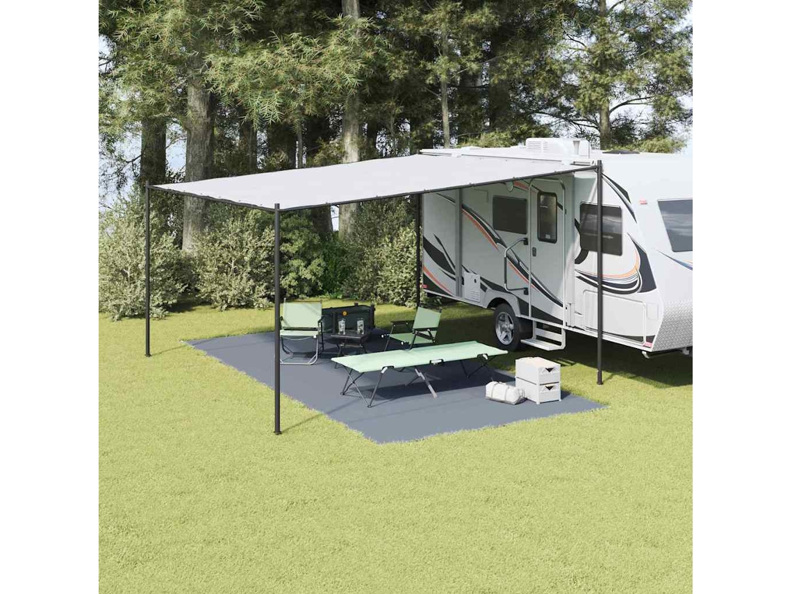 Vidaxl Tapete Para Barraca Azul E Cinza 600 × 300 Cm Polietileno