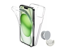 Capa Proteção Frente Verso para iPhone 16 Pro GIFT4ME Branco