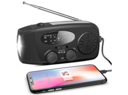 Rádio Solar Multifuncional Com Dínamo De Manivela, Rádio Meteorológico Am/fm/noaa Olysi Shop