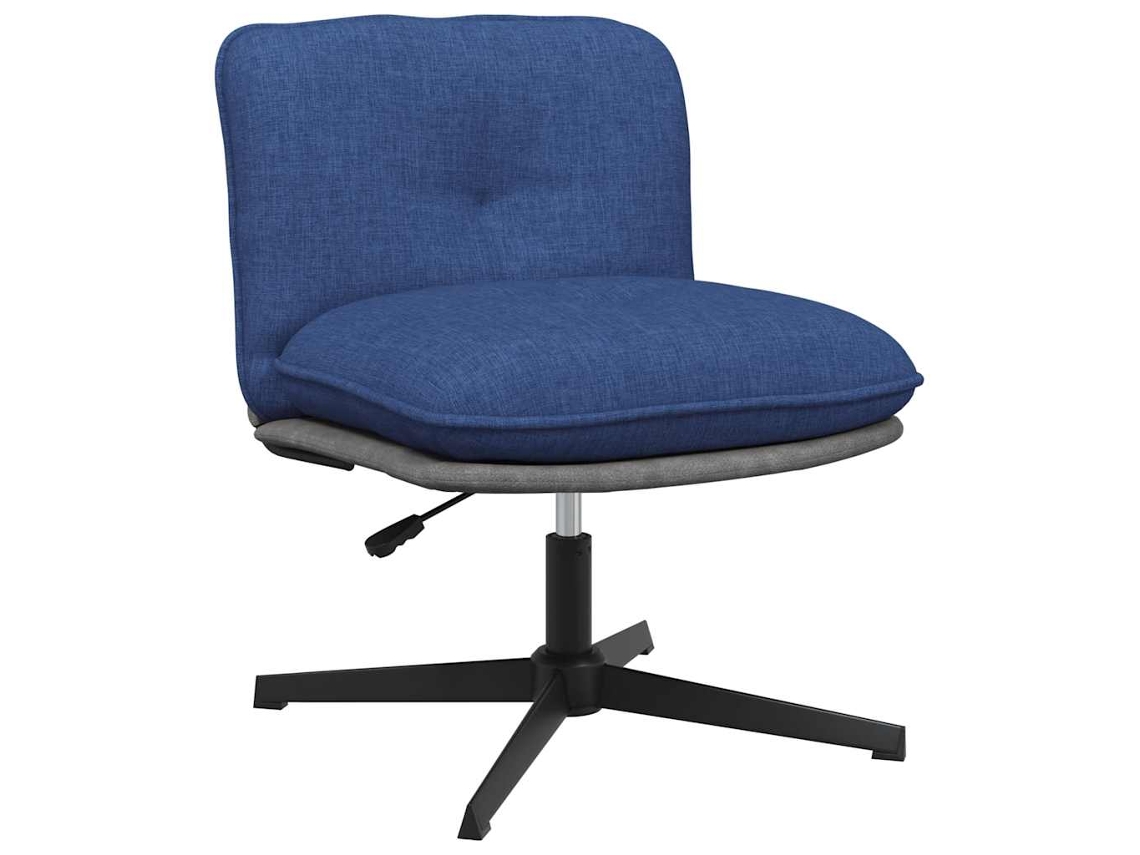 Vidaxl Cadeira De Escritório Giratória Tecido Azul